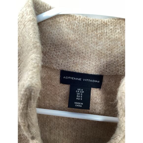 Adrienne Vittadini Women's Wool Duster Button Front Sweater Tan Size Small - Picture 5 of 9